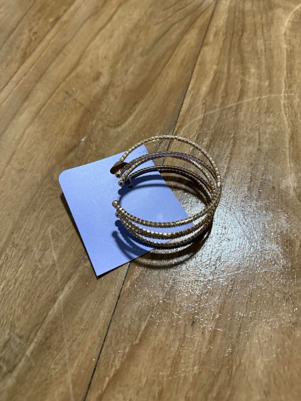 Gold Tone Textured Multi-Hoop bracelet- Women Jewelry
